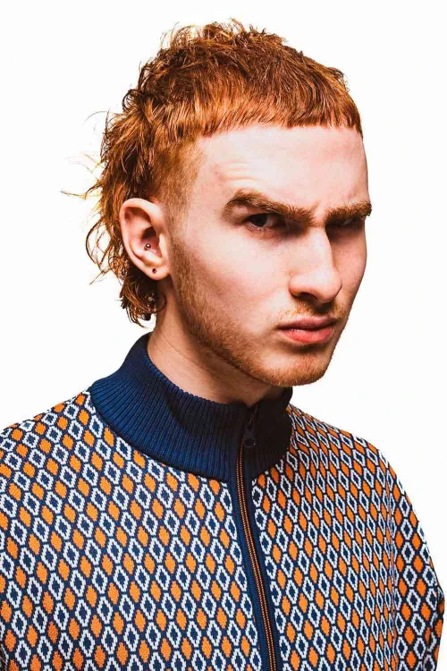 Маллет с фейдом