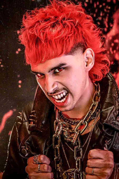 Тонкий цветной маллет