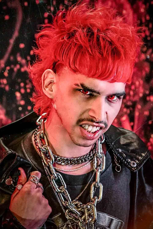 Тонкий цветной маллет