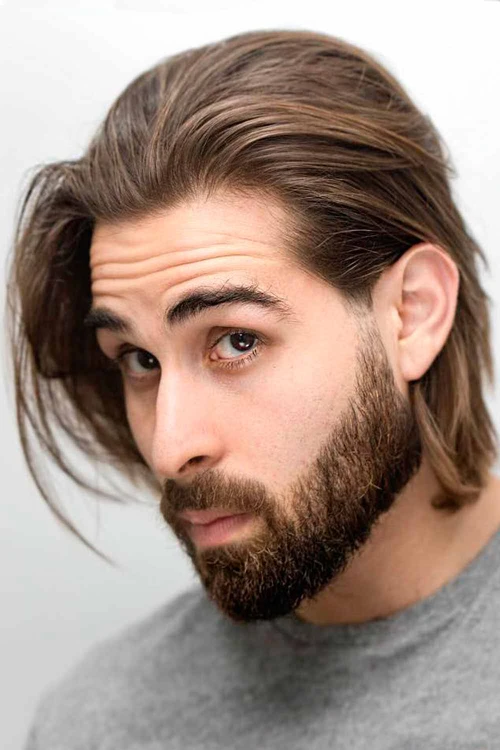 Волосы до плеч для мужчин