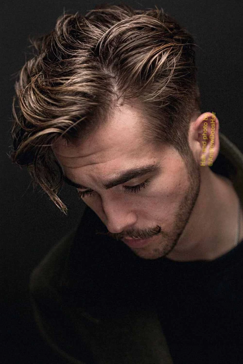 Пушистый конус с боковым пробором