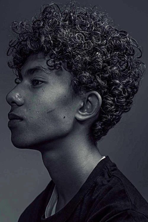 Густые вьющиеся мужские  волосы