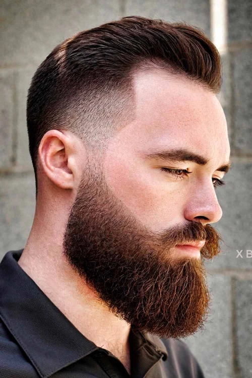 Средний фейд с бородой