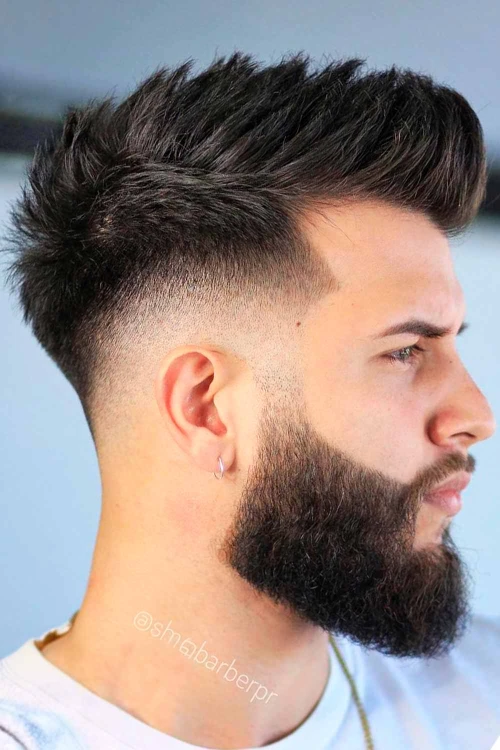 Средний фейд с бородой