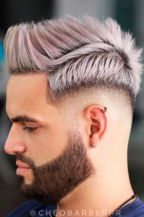 Текстурированные волосы и средний фейд